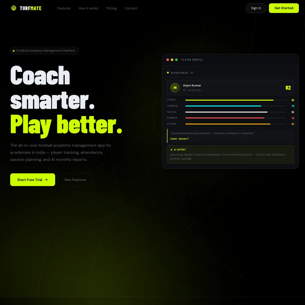 TurfMate website preview